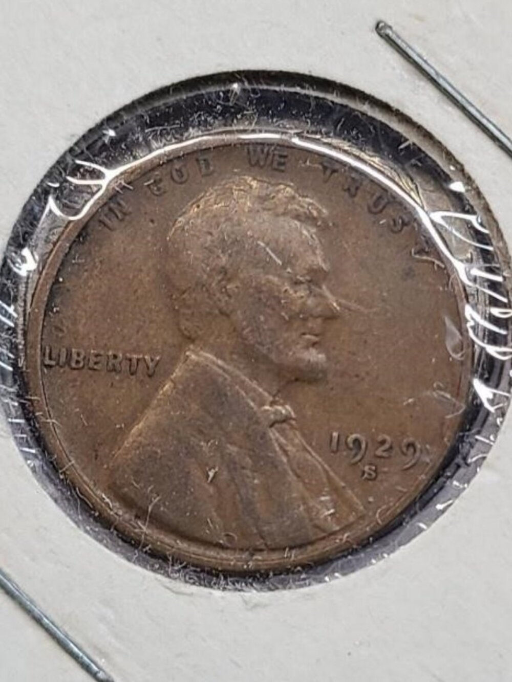 1929-S Wheat Penny... Very Nice Details... In Protective Holder
